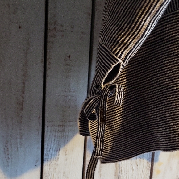 CAbi Black and White Striped Sweater Poncho - Picture 3 of 4